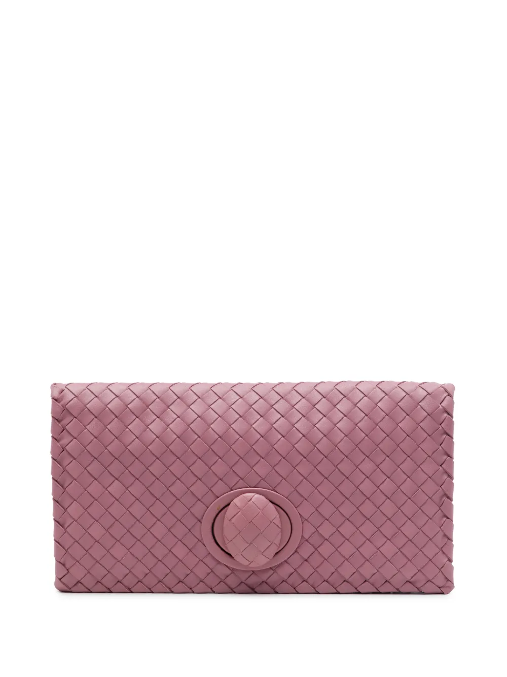 Bottega Veneta Pre-Owned 2012-2026 Nappa Intrecciato Turn Lock clutch bag - Rosa