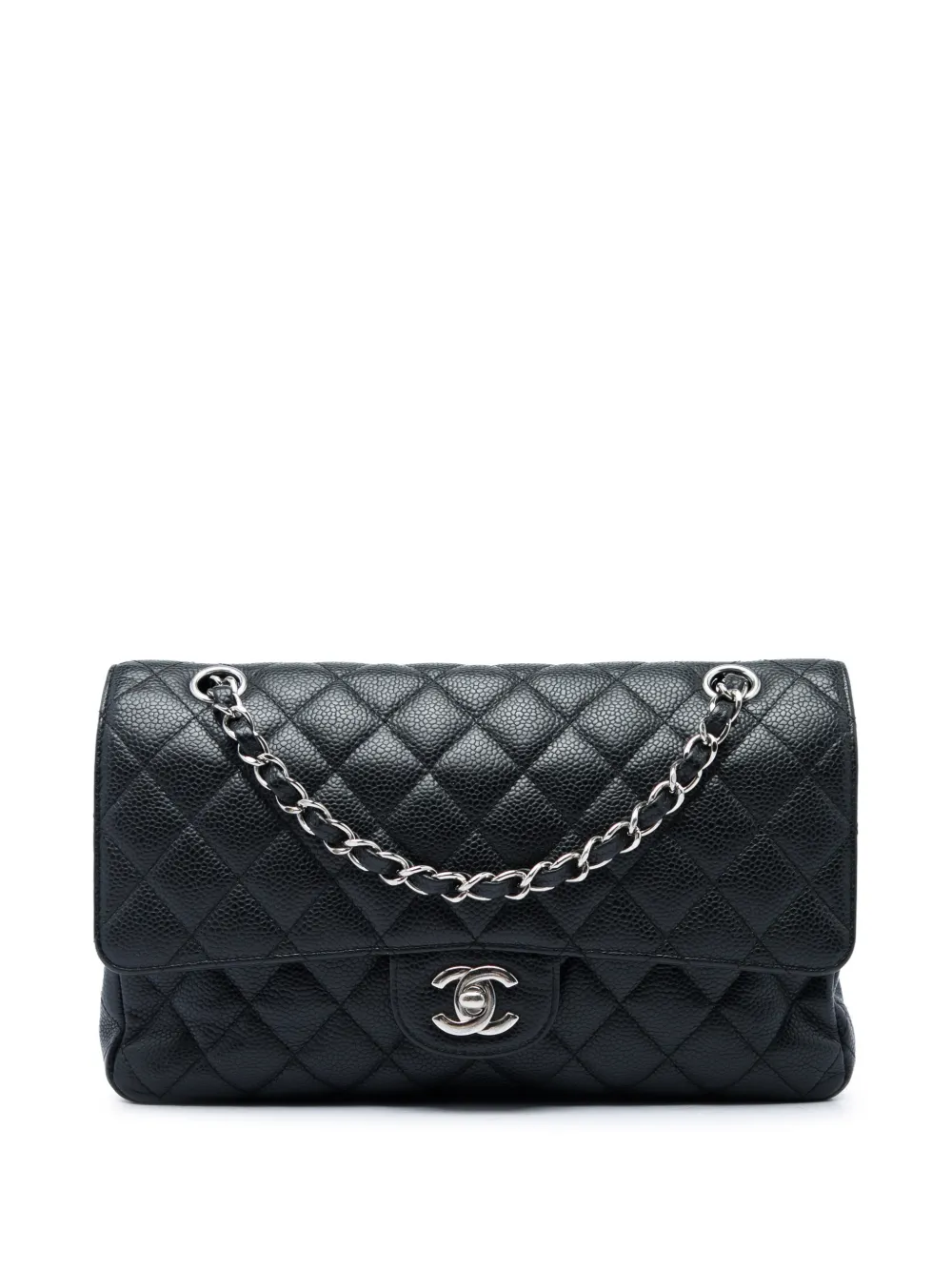 CHANEL Pre-Owned 2009-2010 Medium Classic Caviar Double Flap shoulder bag - Nero
