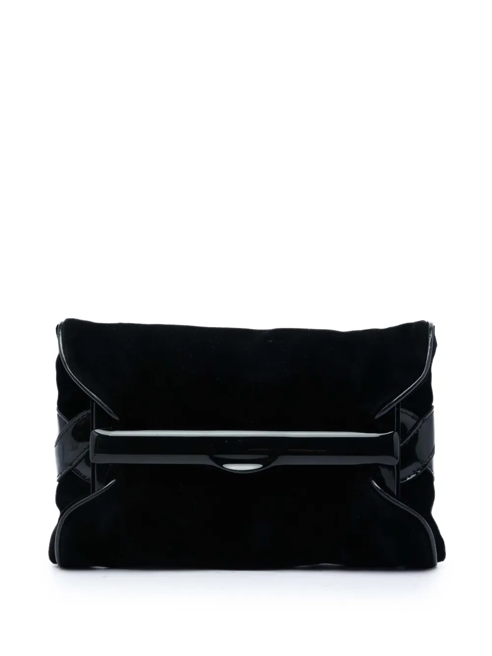 Bottega Veneta Pre-Owned 2007 Velvet and Patent clutch bag - Nero