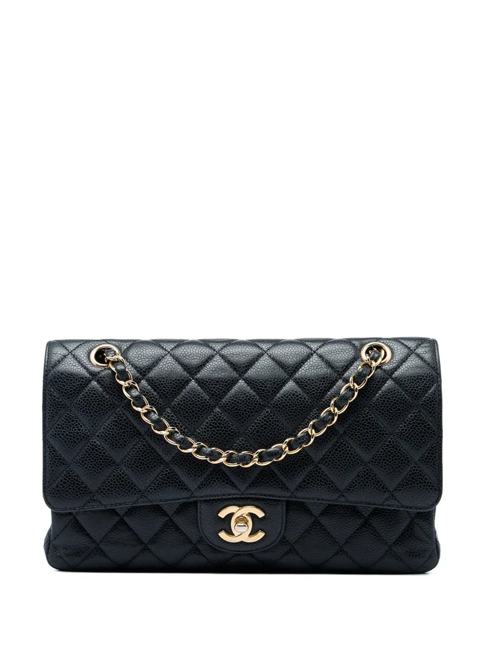 CHANEL Pre-Owned 2009-2010 Medium Classic Caviar Double Flap shoulder bag - Nero