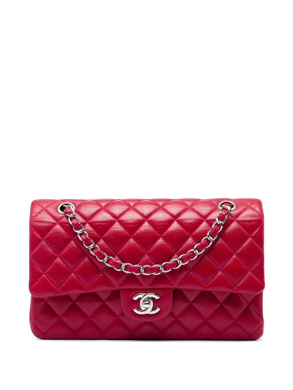 CHANEL Pre-Owned 2012 Medium Classic Caviar Double Flap shoulder bag - Rosso