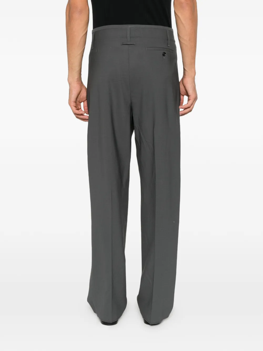 Emporio Armani Straight plooibroek Grijs