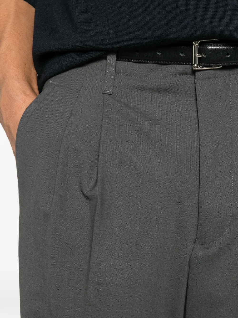 Emporio Armani Straight plooibroek Grijs
