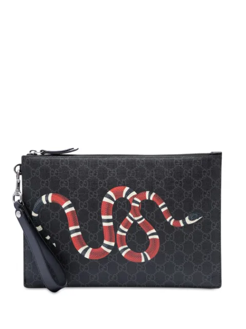 Gucci Pre-Owned 2000-2015 GG Supreme Kingsnake clutch bag