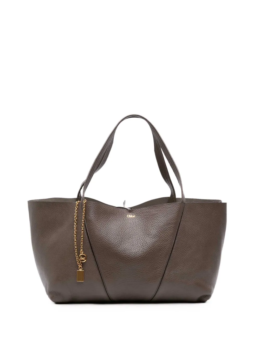 Chloé Pre-Owned 2026 Grained Calfskin Spin East West tote bag - Grigio