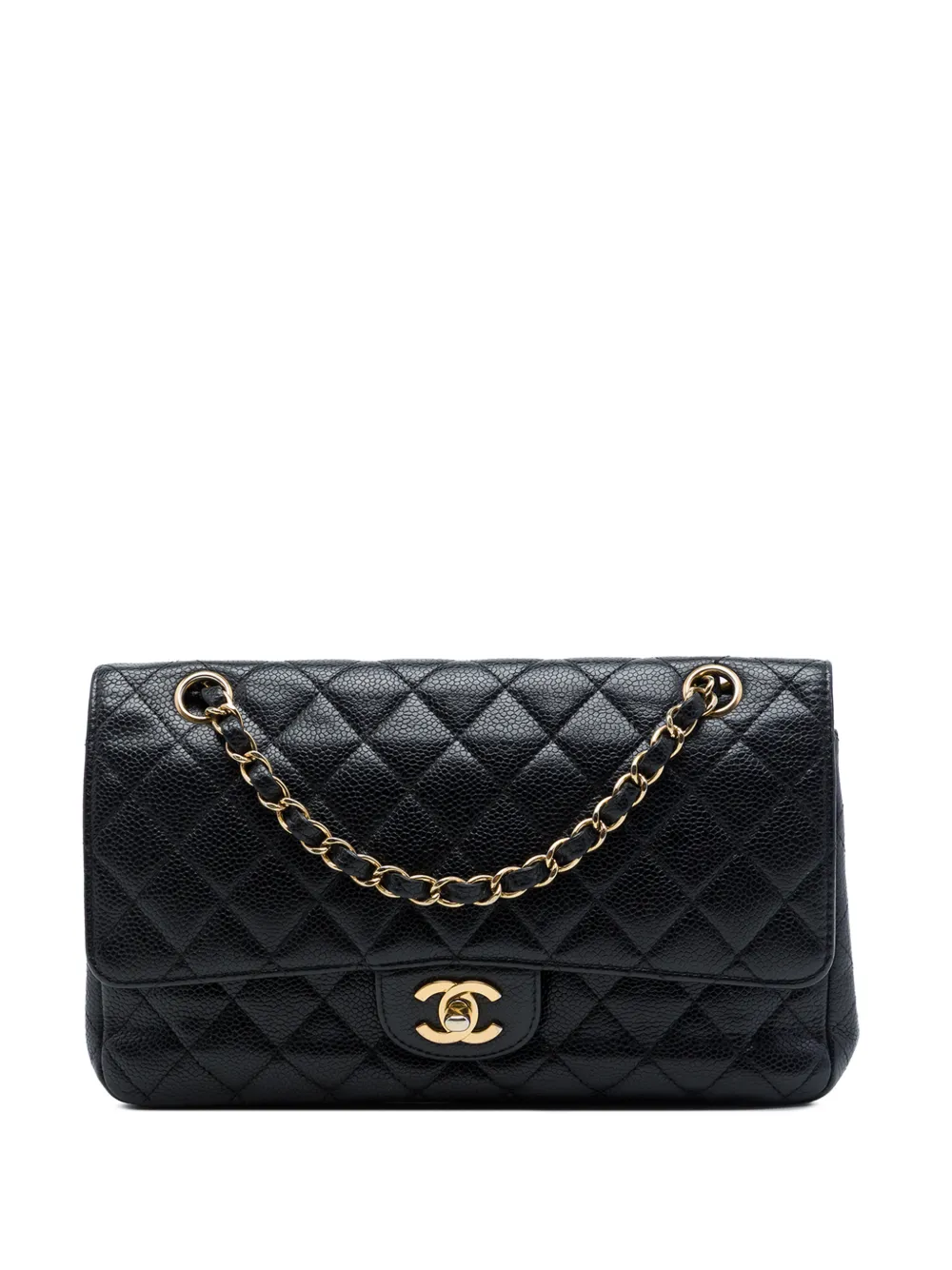 CHANEL Pre-Owned 2008-2009 Medium Classic Caviar Double Flap shoulder bag - Nero