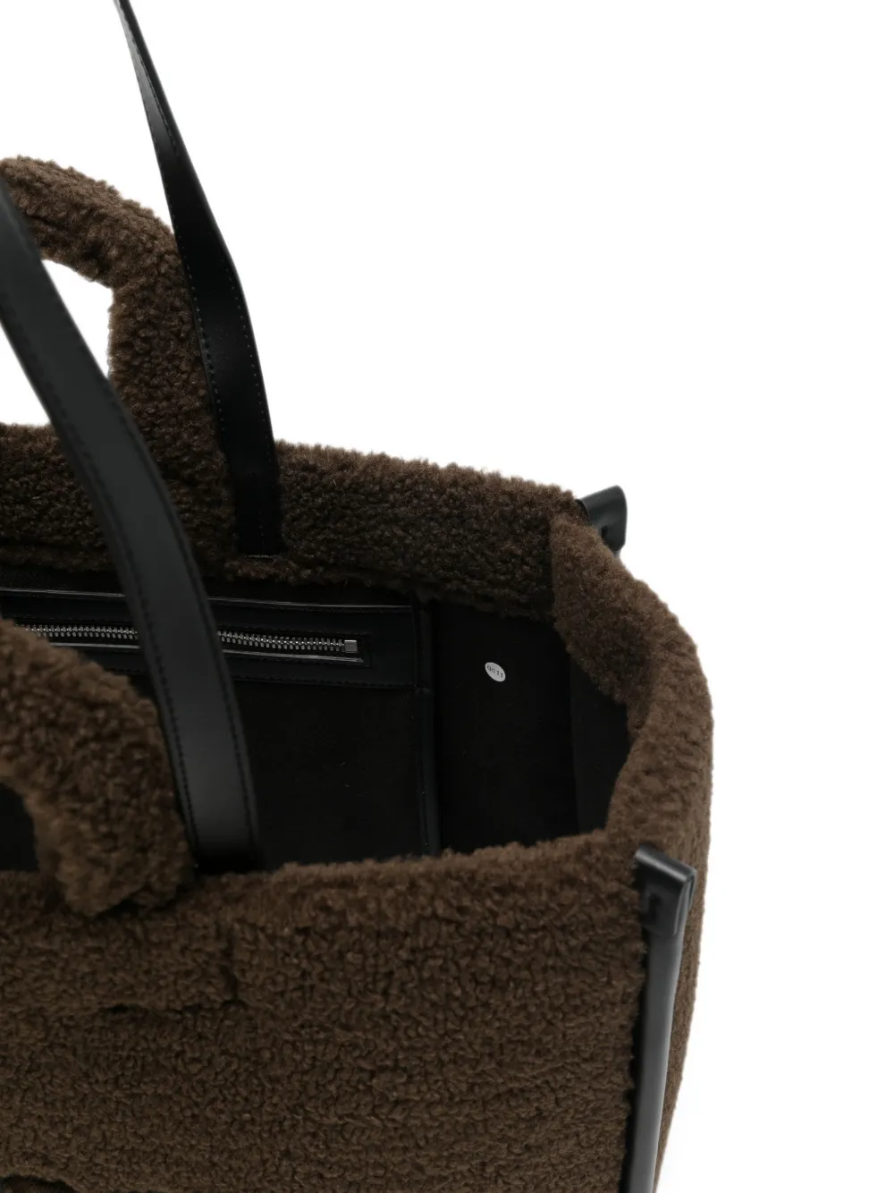 Lacoste Grote Shopping shopper van borgstof met geborduurd logo Bruin