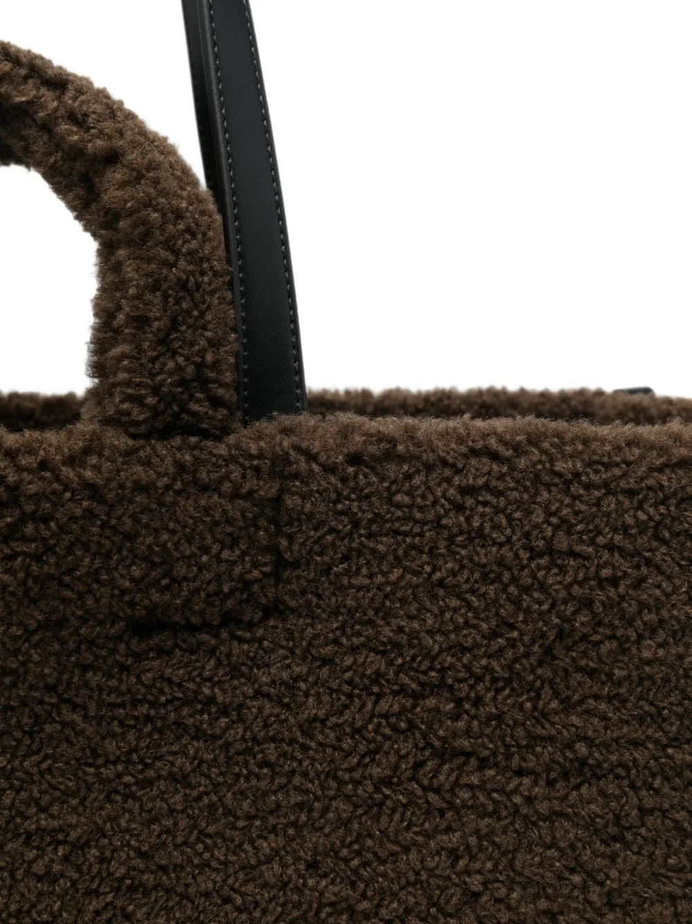Lacoste Grote Shopping shopper van borgstof met geborduurd logo Bruin