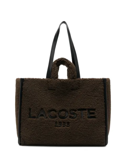 Lacoste large Shopping logo-embroidered borg tote bag