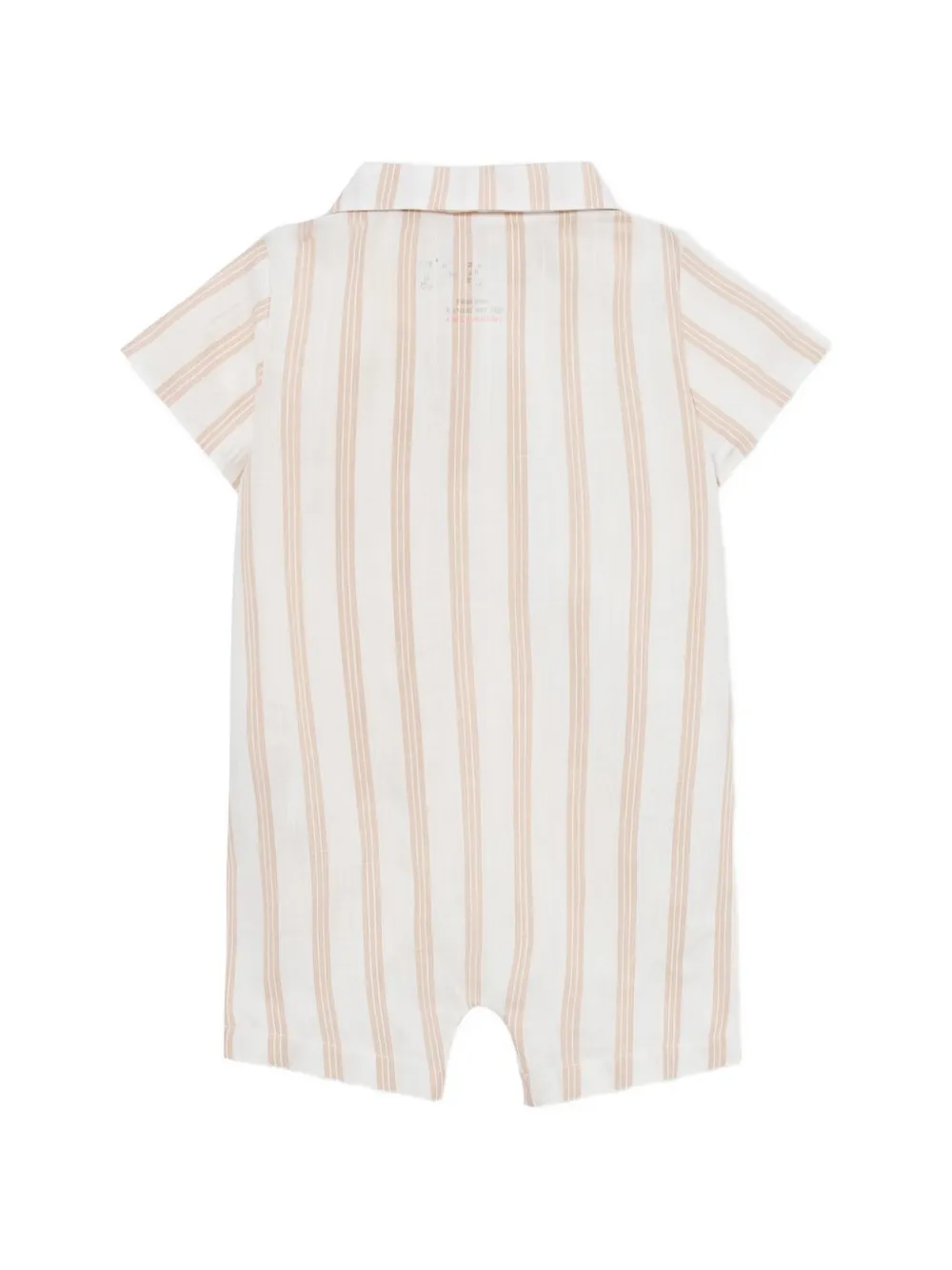 Off-White Kids Bookish striped romper Beige