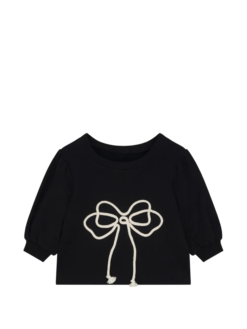 Little Creative Factory Kids Odissey bow sweatshirt - Nero