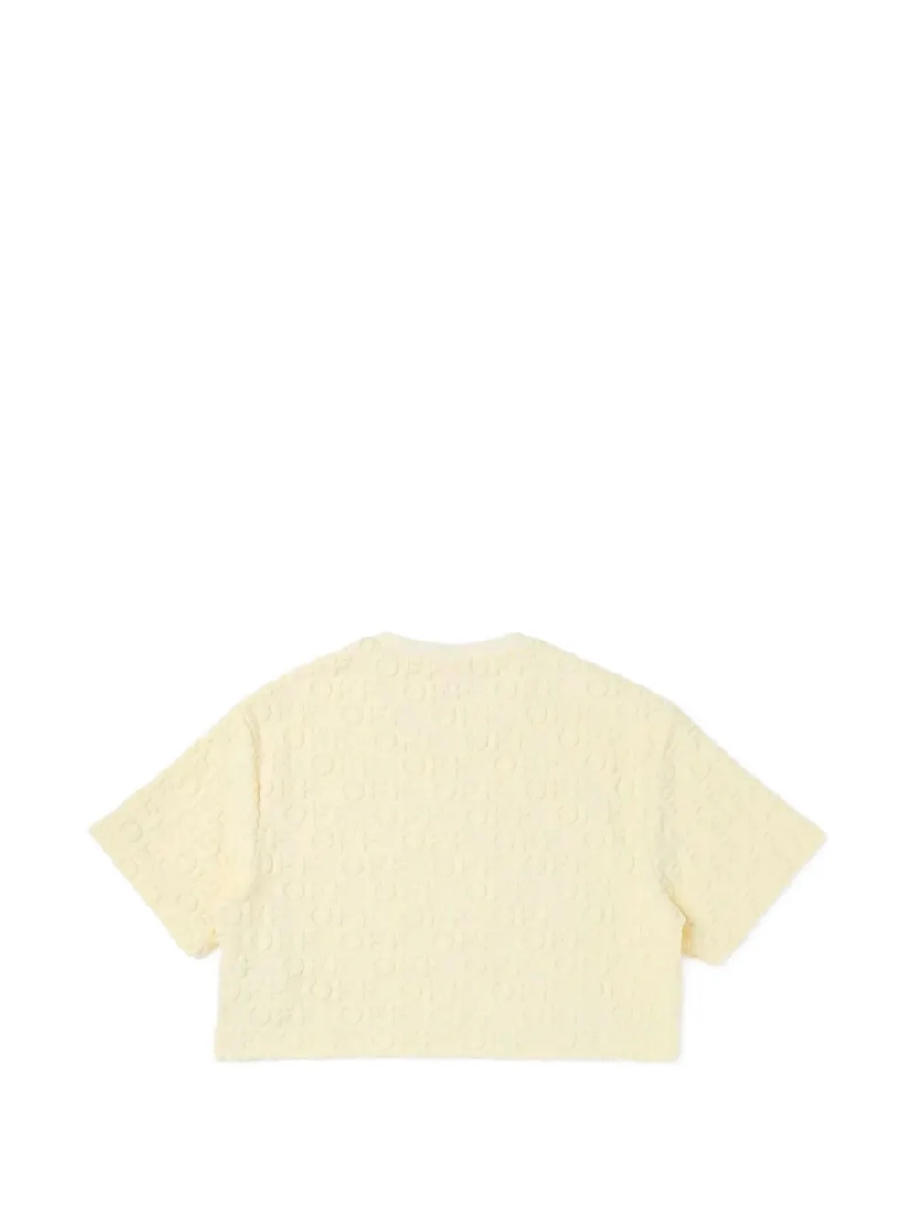 Off-White Kids Terry T-shirt met logo-reliëf Beige