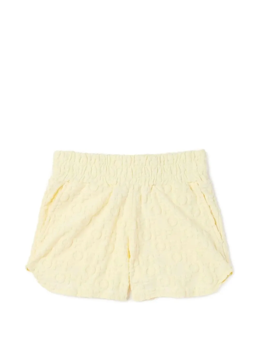 Off-White Kids logo-embossed shorts - Giallo