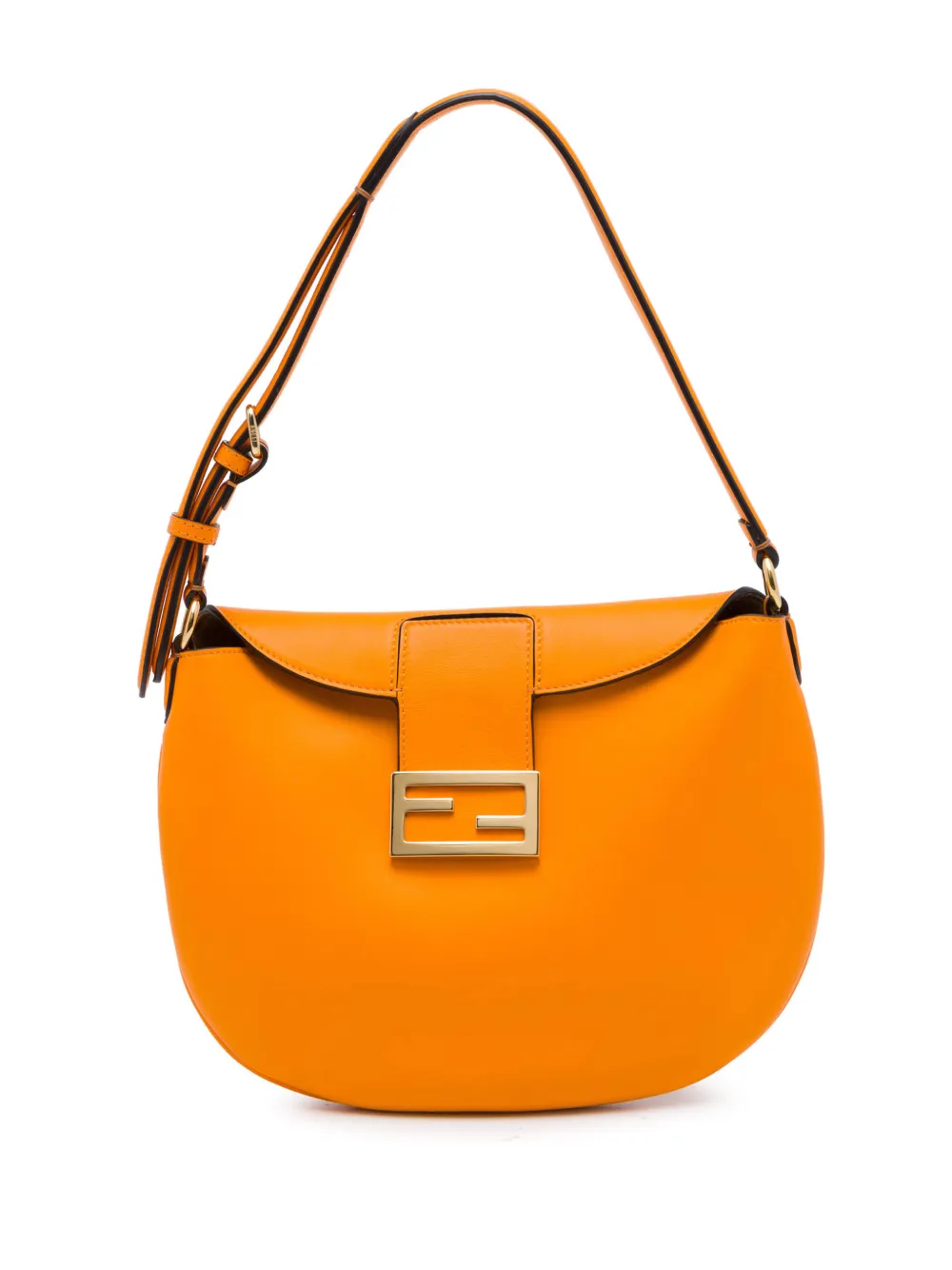 Fendi Pre-Owned 2010-2026 Small Leather Croissant hobo bag - Arancione