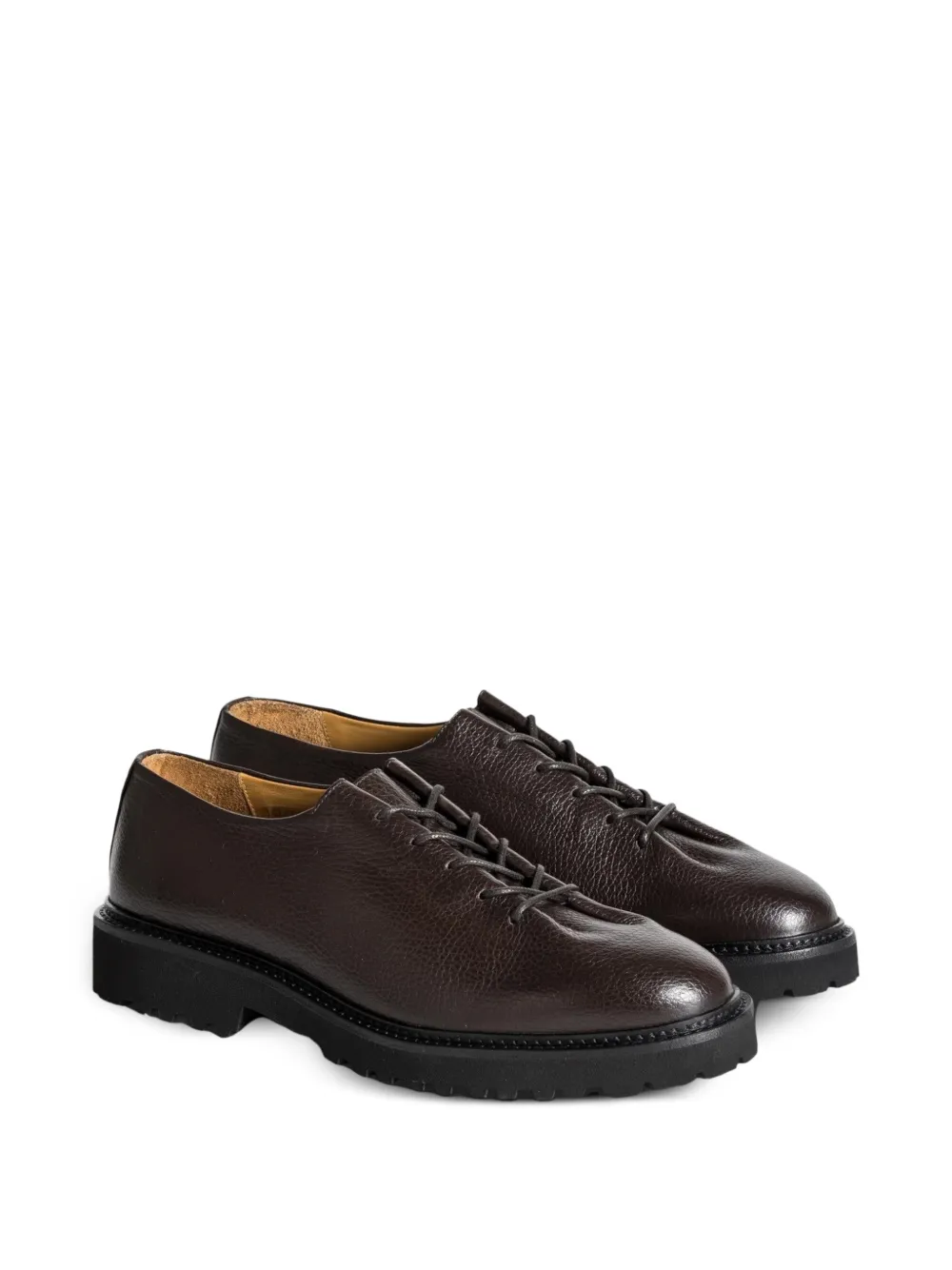 Soloviere Edouard Lug grained-leather derby shoes