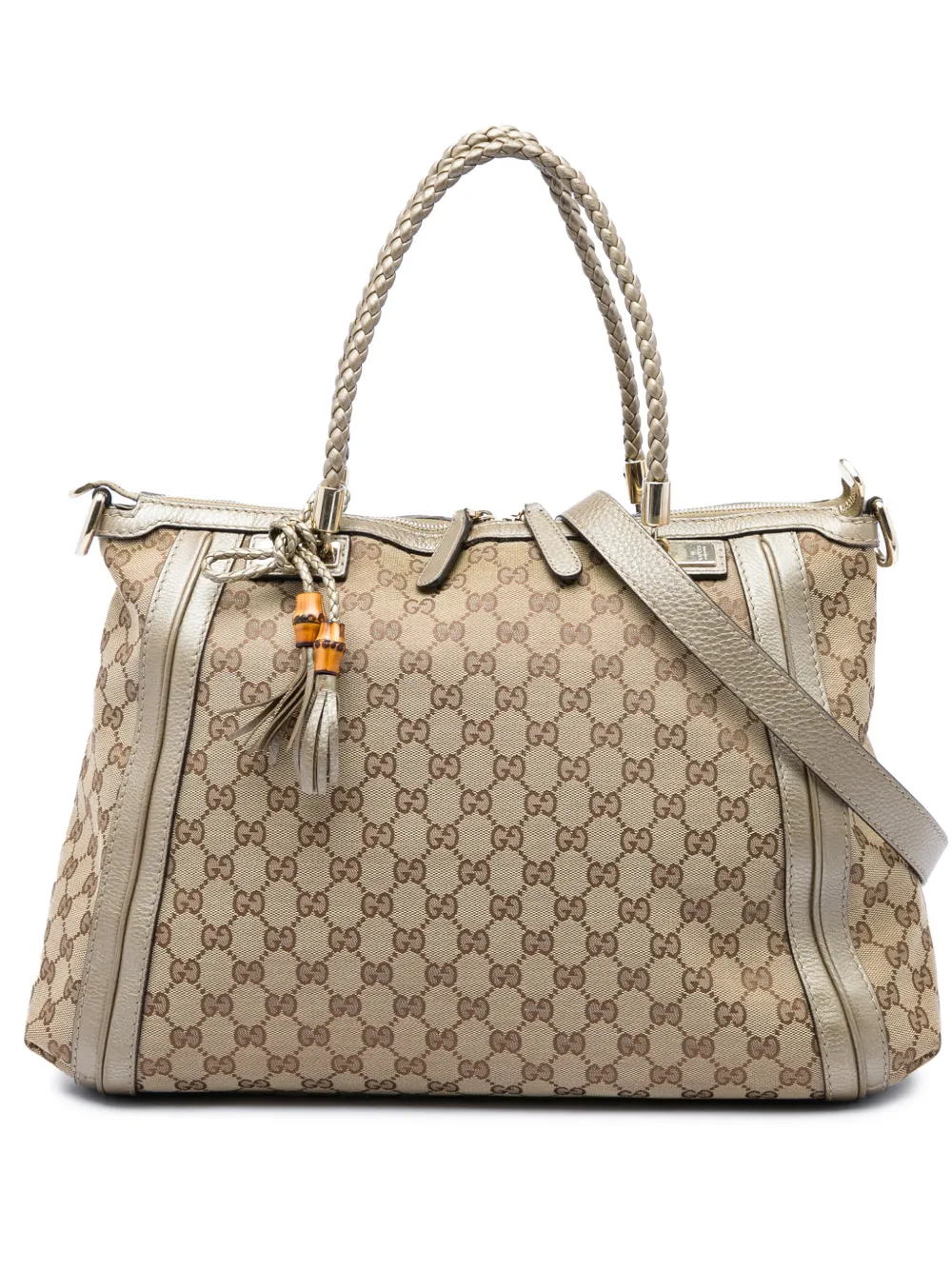 Gucci Pre-Owned 2016-2026 Bella Satchel-Tasche aus GG Canvas - Gold