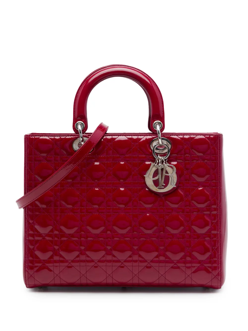 Christian Dior Pre-Owned 2012 große Umhängetasche aus Lackleder - Rot