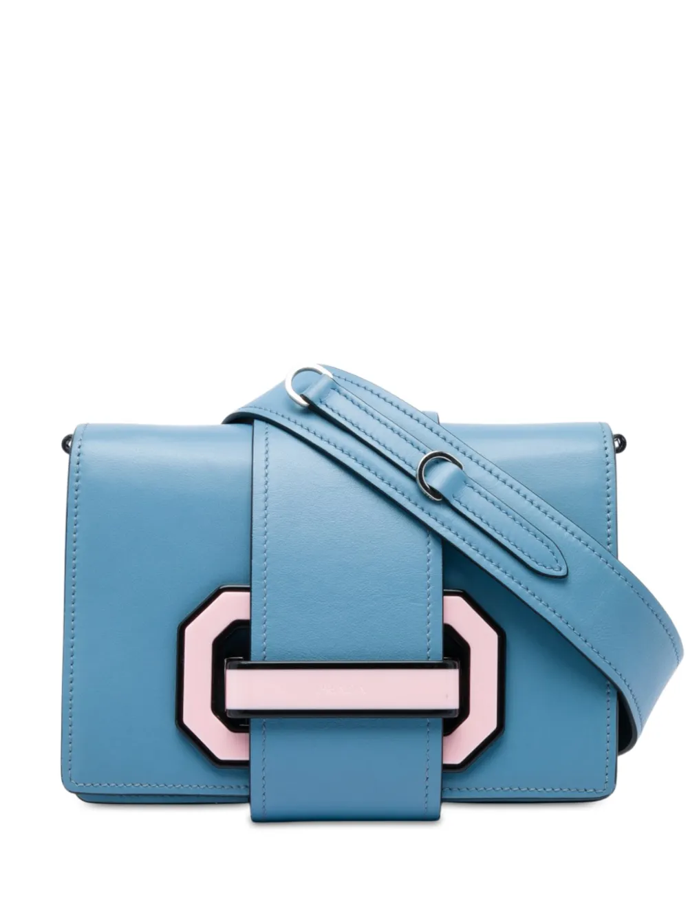 Prada Pre-Owned 2013-2026 City Calf Plex Ribbon crossbody bag - Blu