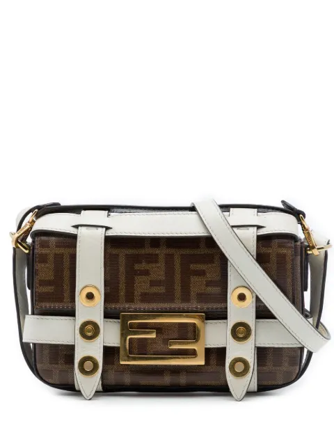 Fendi Pre-Owned 2010-2026 Mini Zucca Coated Canvas Cage Baguette satchel
