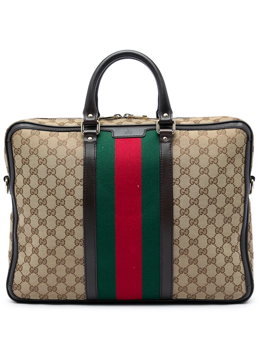Gucci Pre-Owned sacoche Web en toile GG (2016-2026) - Tons neutres Gucci Pre-Owned sacoche Web en toile GG (2016-2026) - Tons neutres
