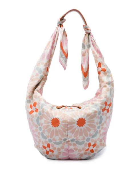 Loewe Pre-Owned 2006 Printed Silk Anagram Scarf hobo bag