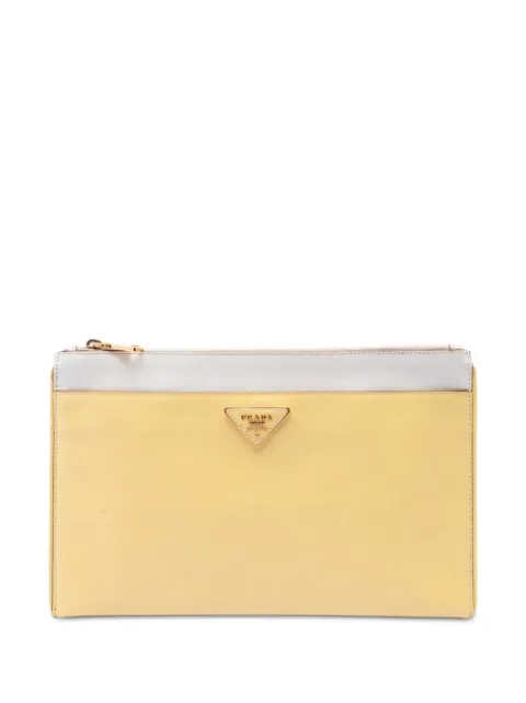 Prada Pre-Owned 2010-2026 Bicolor Saffiano Lux clutch bag