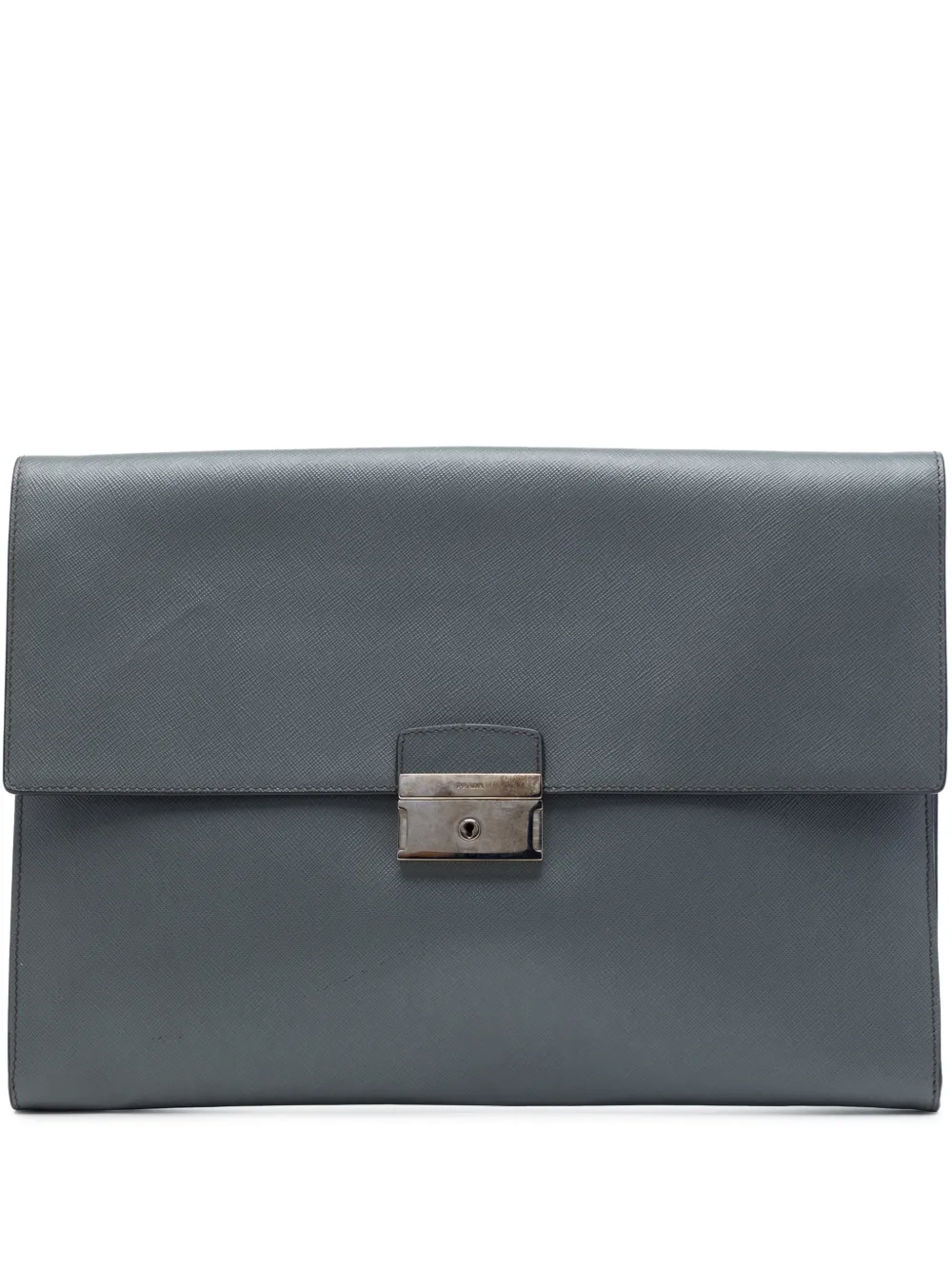 Prada Pre-Owned 2013-2026 Saffiano Document Holder clutch bag - Grigio