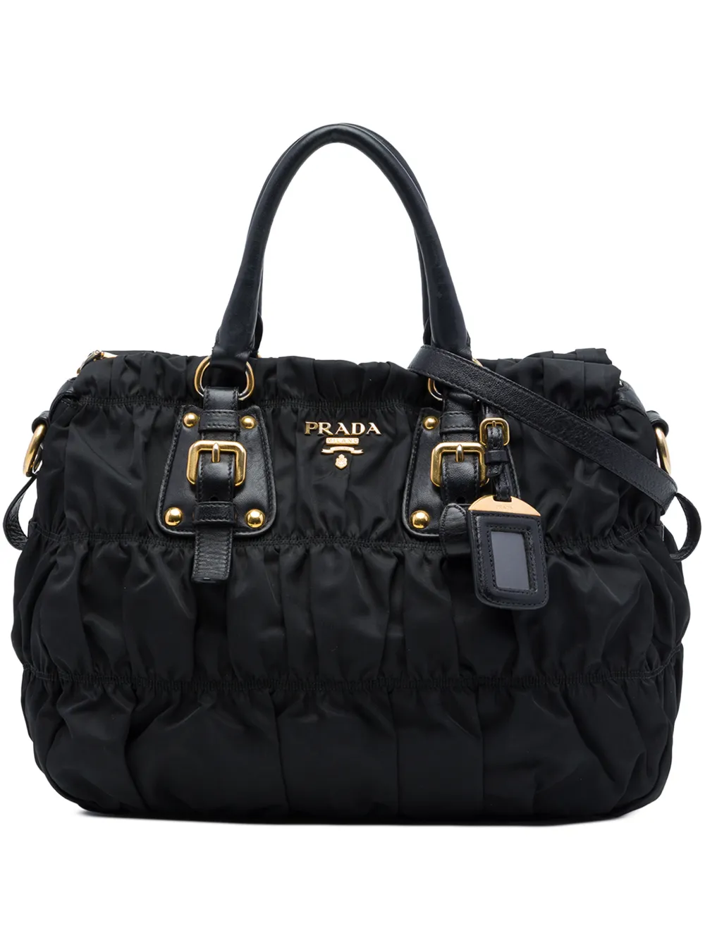 Prada Pre-Owned 2000-2013 Tessuto Gaufre satchel - Nero