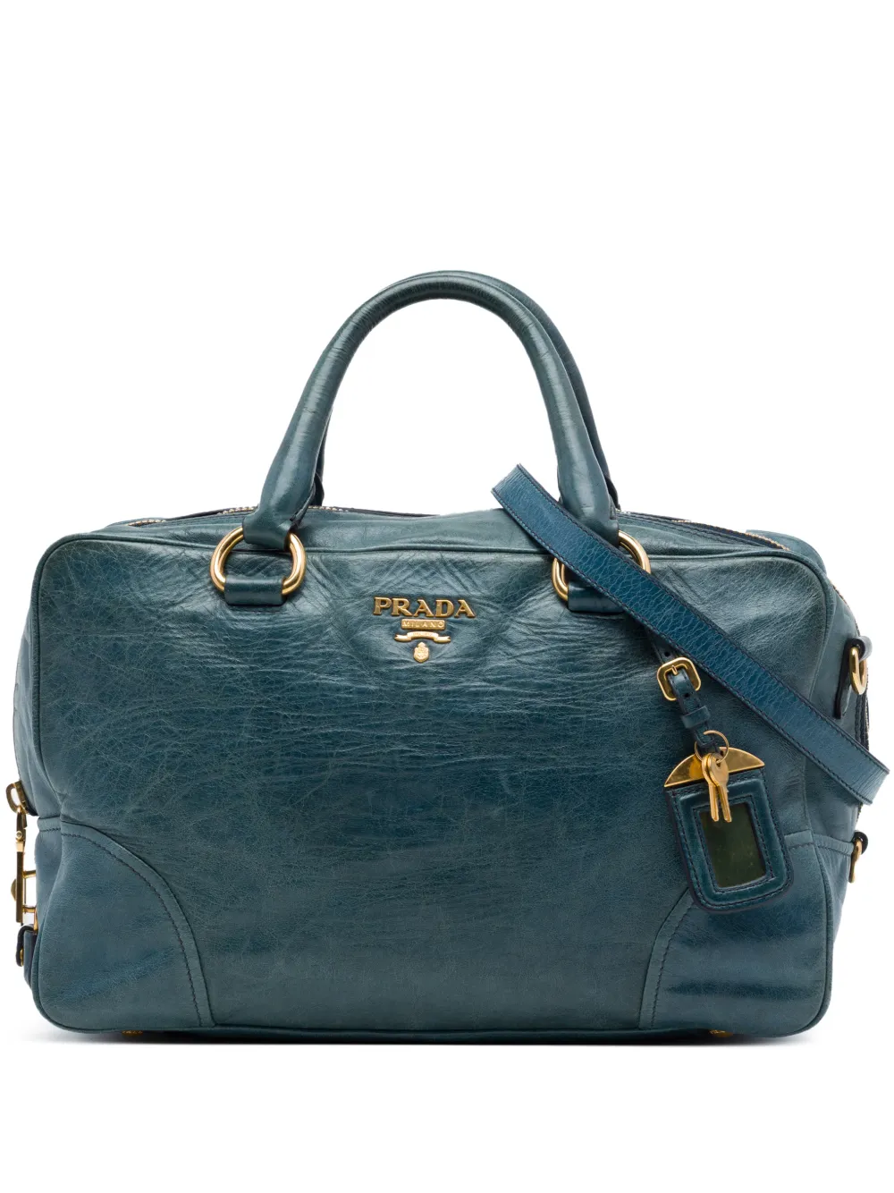 Prada Pre-Owned 2000-2013 Vitello Shine satchel - Blu