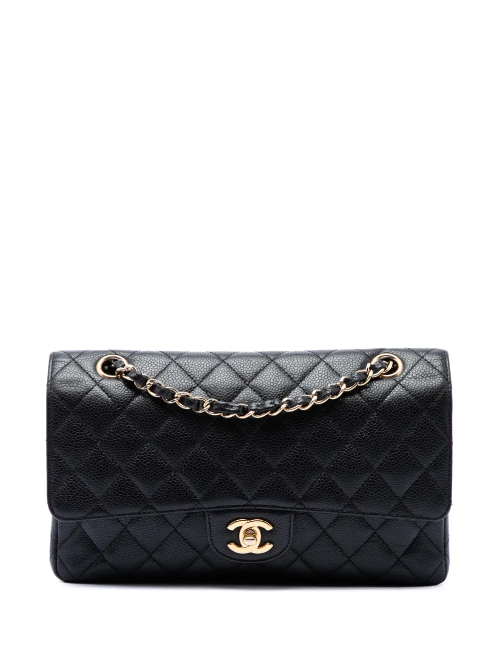 CHANEL Pre-Owned 2009-2010 Medium Classic Caviar Double Flap shoulder bag - Nero
