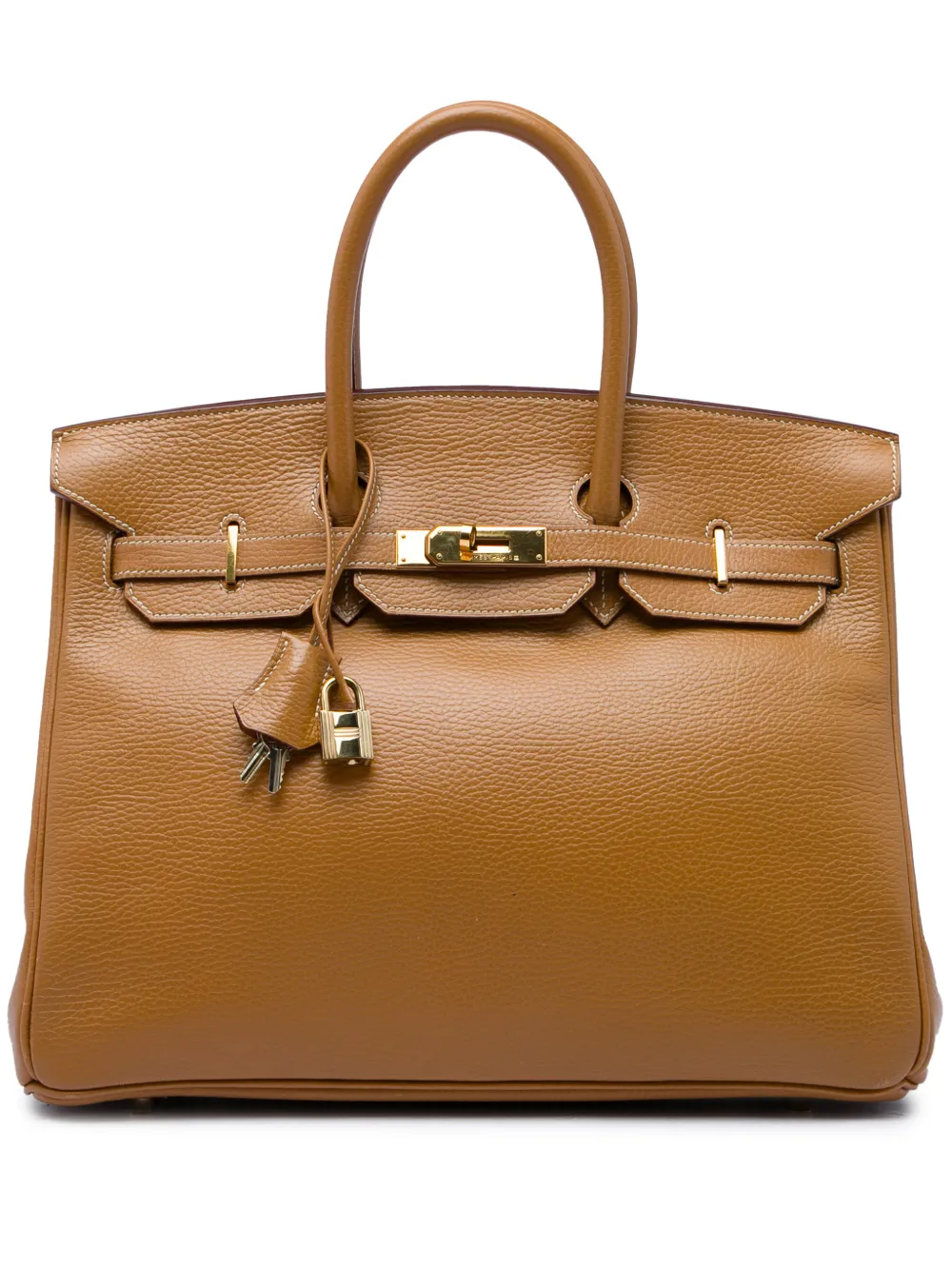 Hermès Pre-Owned 2002 Togo Birkin Retourne 35 handbag - Marrone