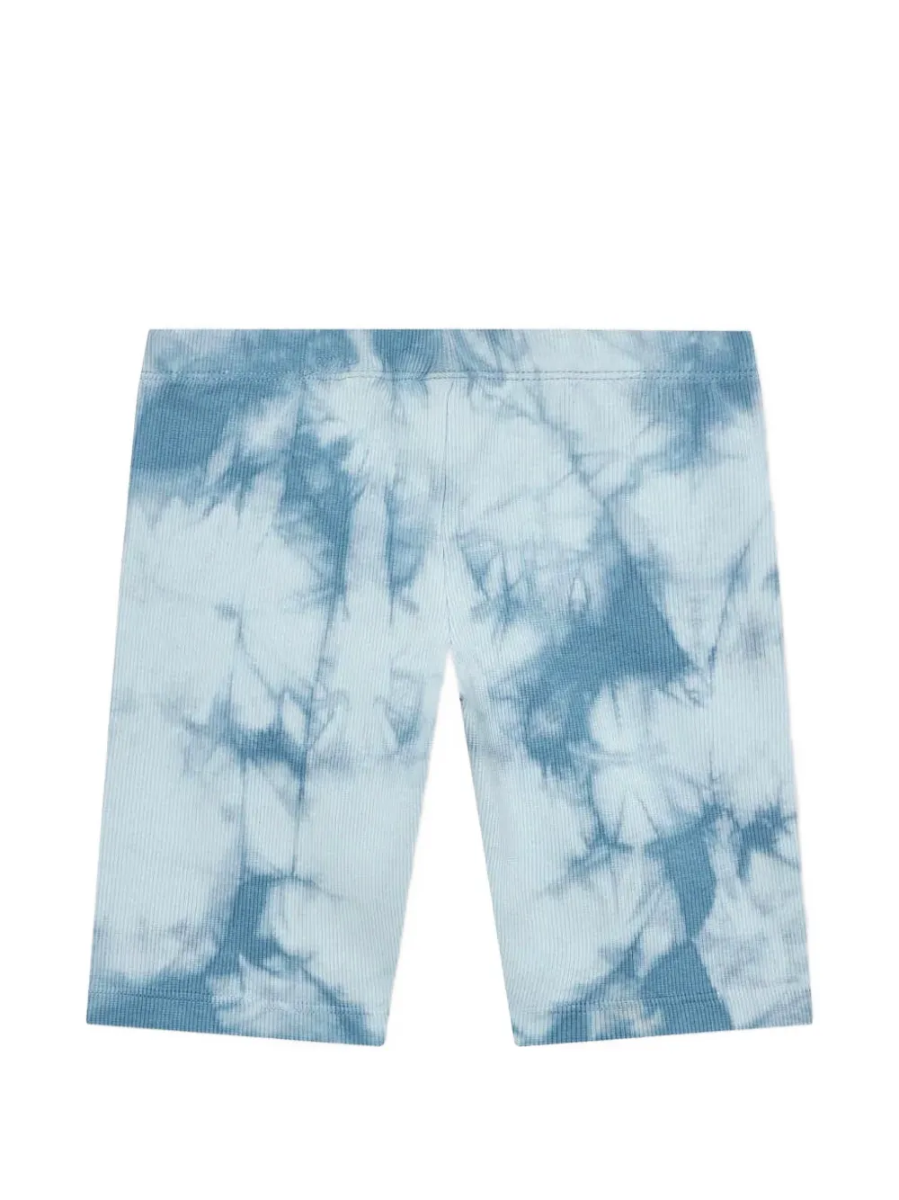 Off-White Kids tie-dye ribbed shorts Blauw