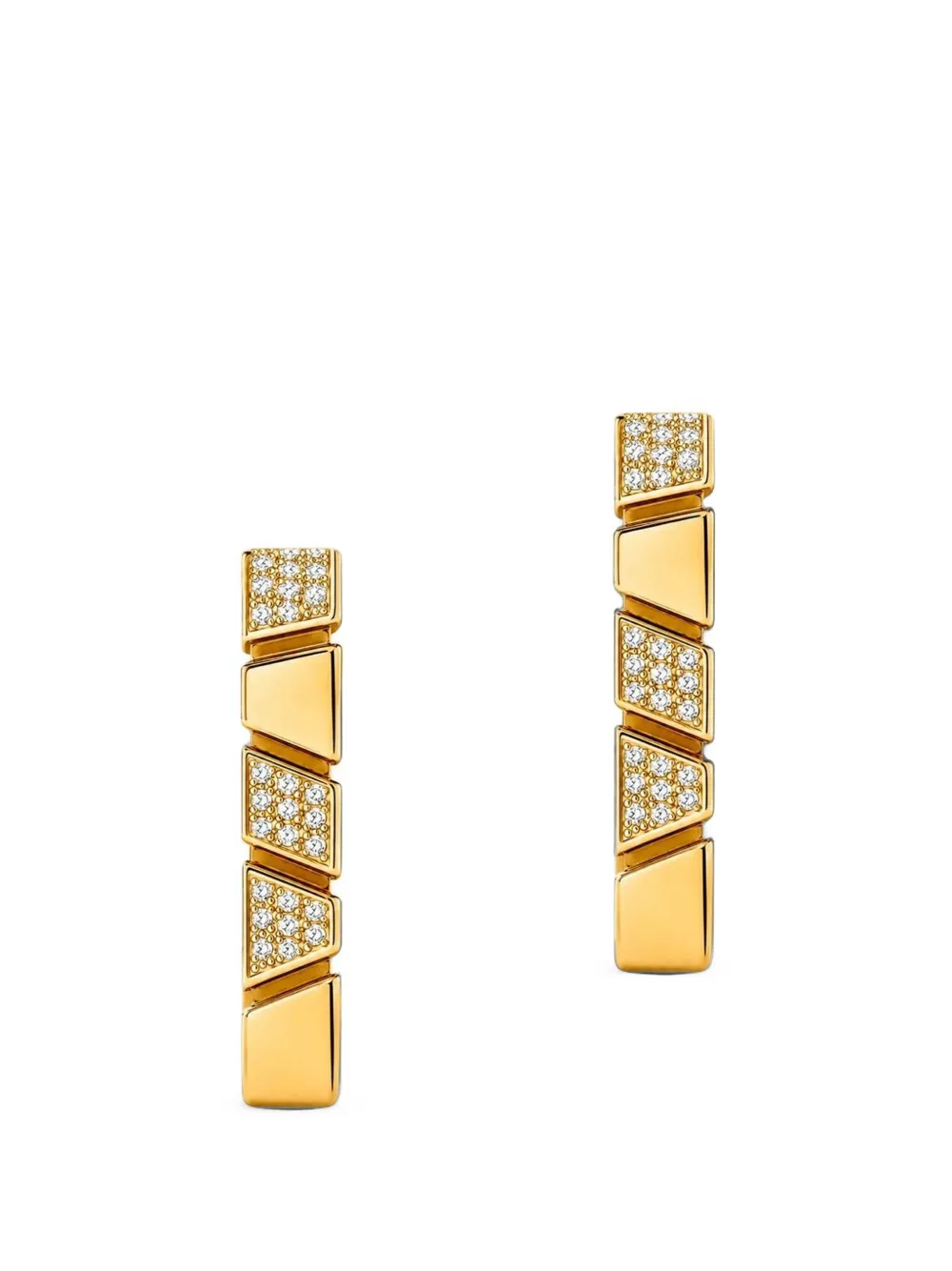 Loyal.e Paris Ride & Love diamond hoop earrings - Oro