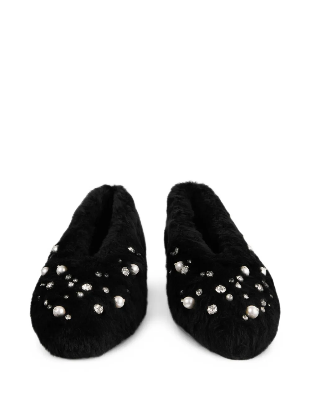 Jimmy Choo Margot crystal-embellished ballet flats Zwart
