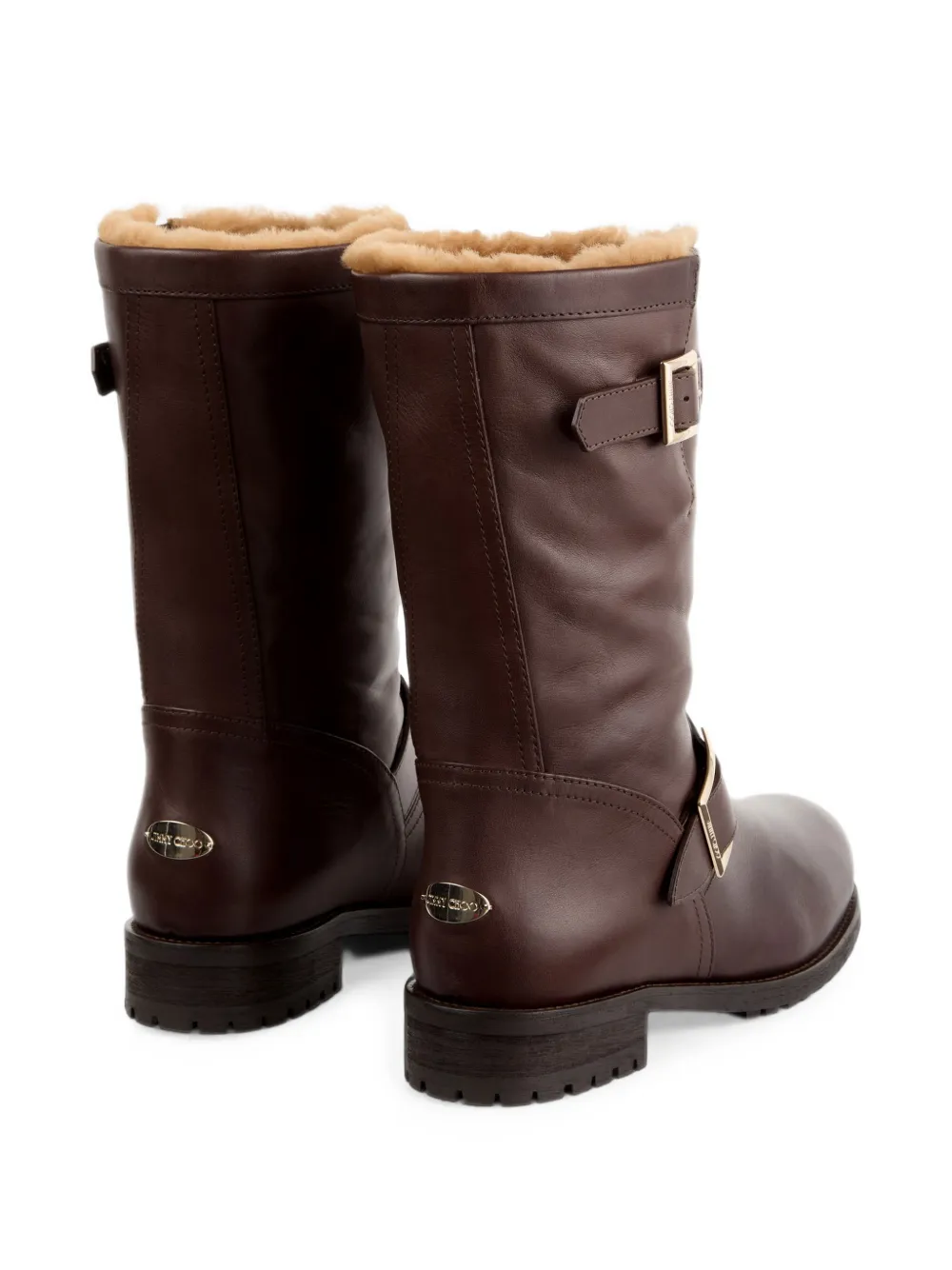 Jimmy Choo Biker Mid buckle-fastening boots Bruin
