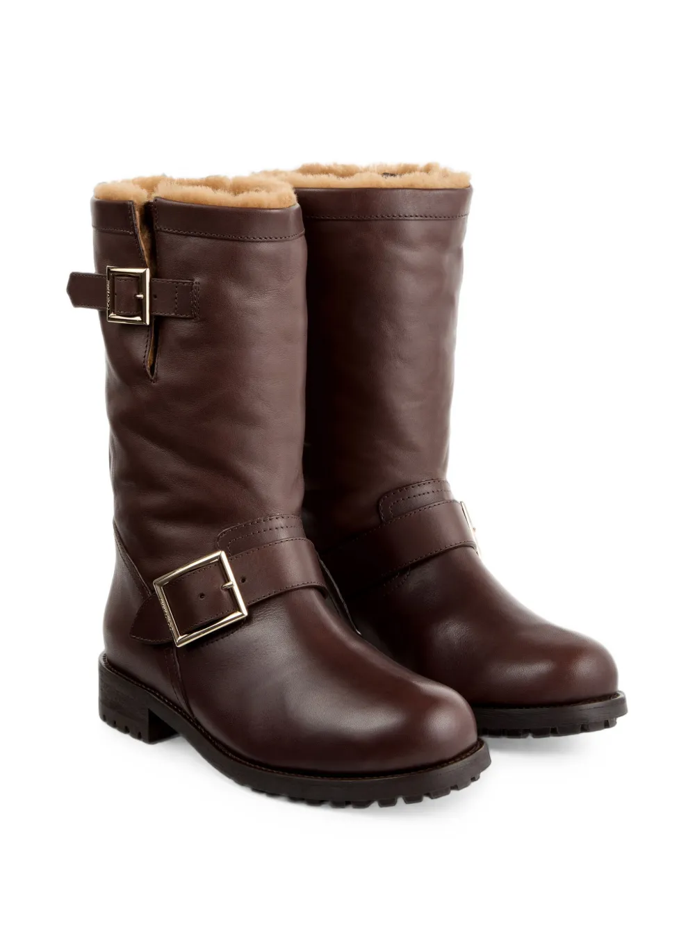 Jimmy Choo Biker Mid buckle-fastening boots Bruin