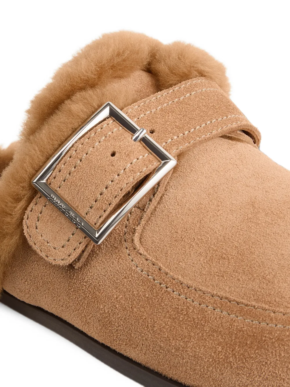 Jimmy Choo Biker buckle-strap mules Beige