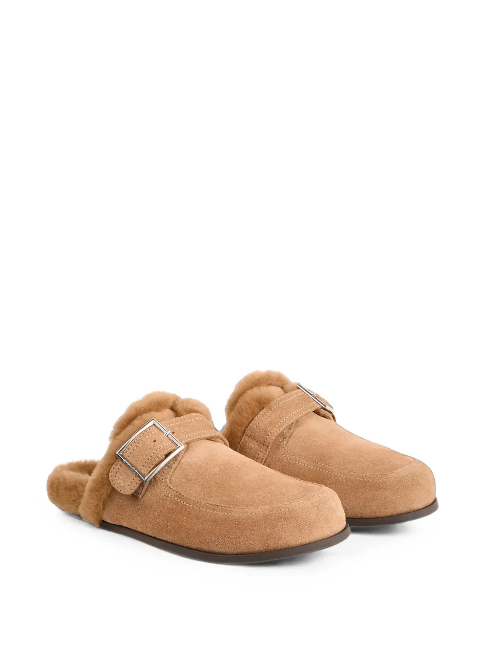 Jimmy Choo Biker buckle-strap mules Beige