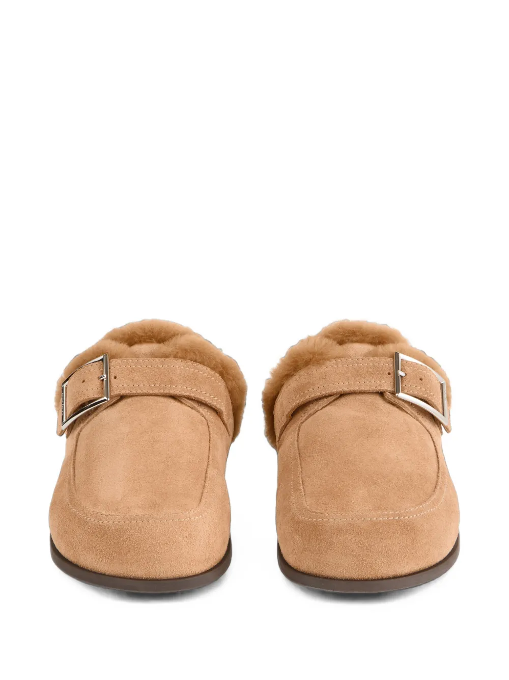 Jimmy Choo Biker buckle-strap mules Beige