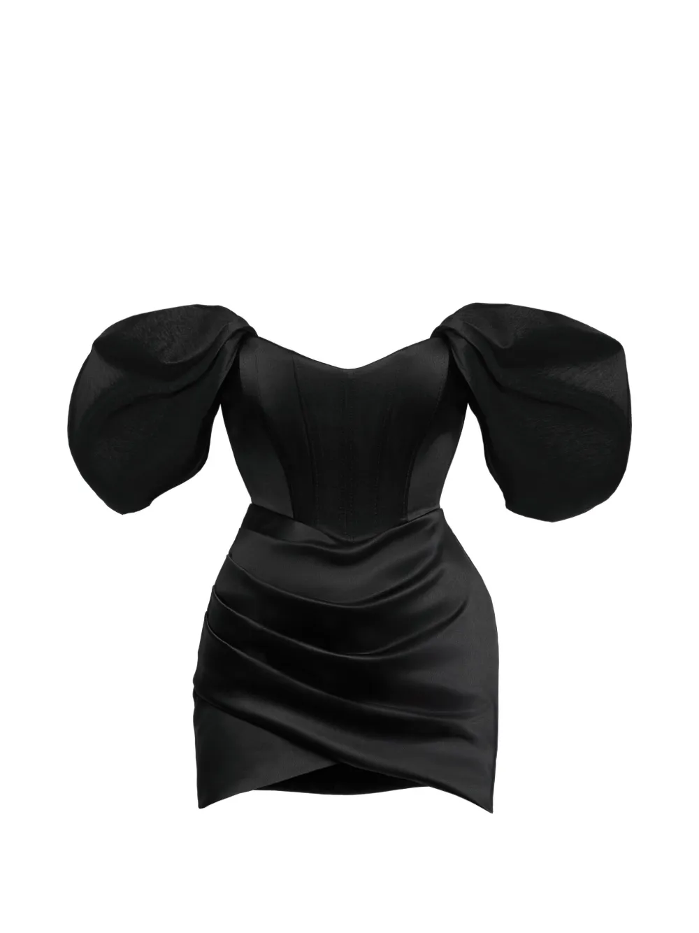 BENEDETTO off-shoulder puff-sleeve mini dress