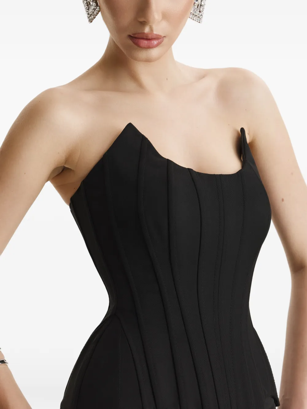 BENEDETTO Strapless korset Zwart