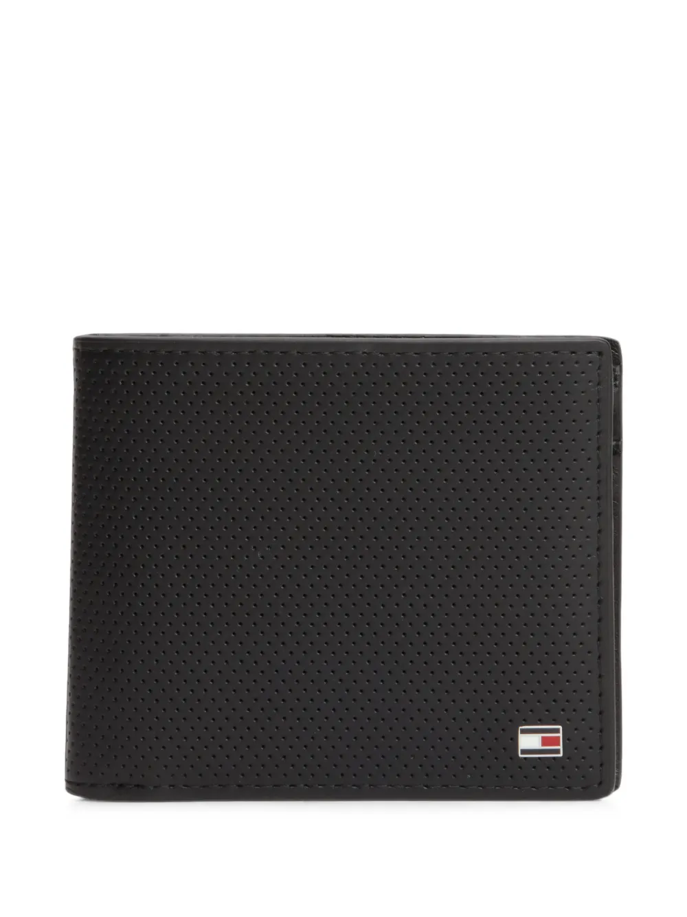 Tommy Hilfiger perforated logo-plaque wallet - Nero