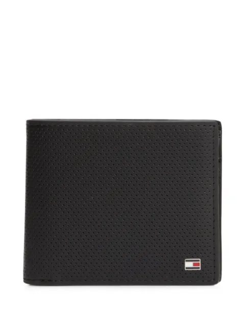 Tommy Hilfiger perforated logo-plaque wallet