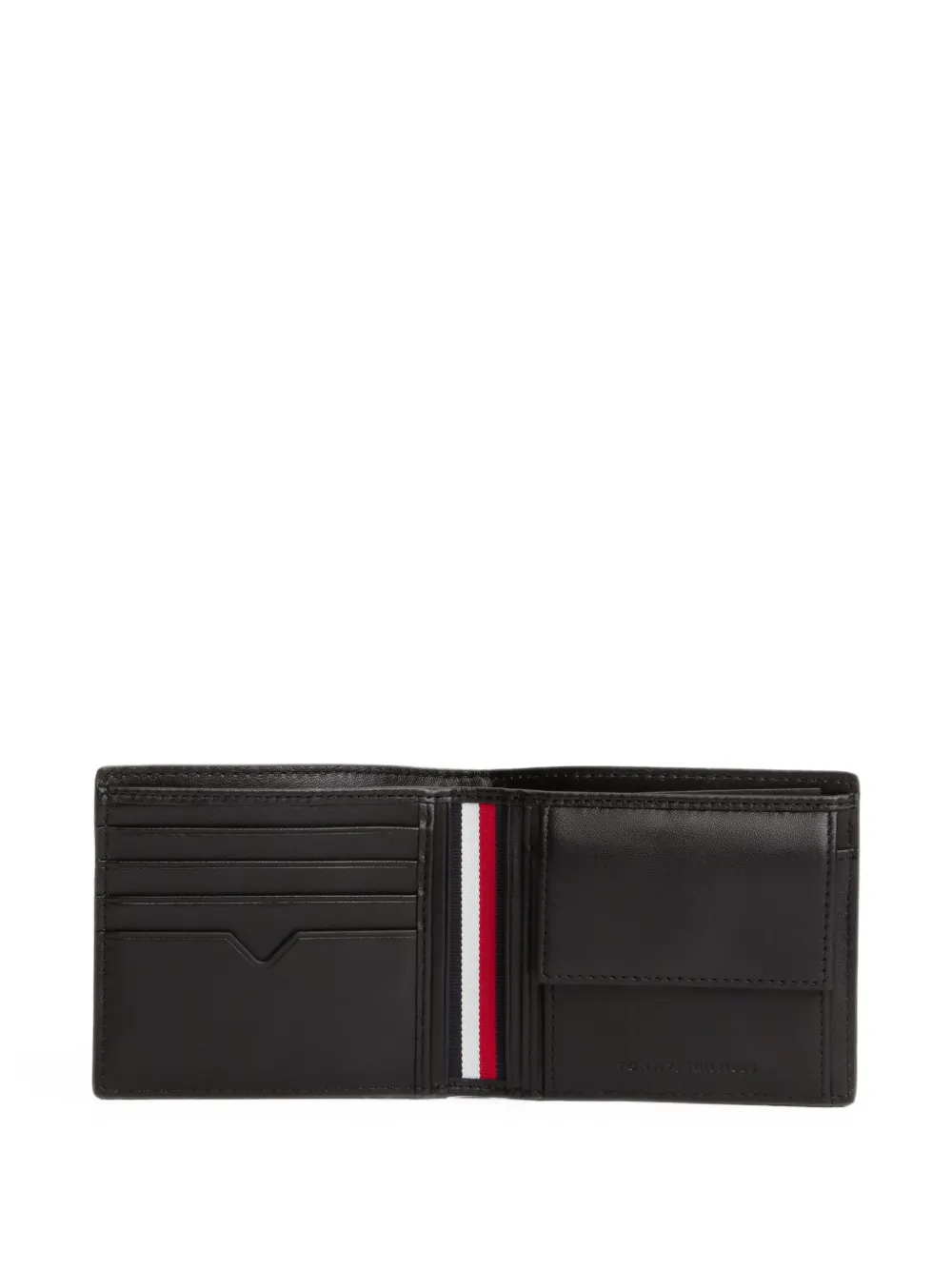 Tommy Hilfiger perforated logo-plaque wallet Zwart