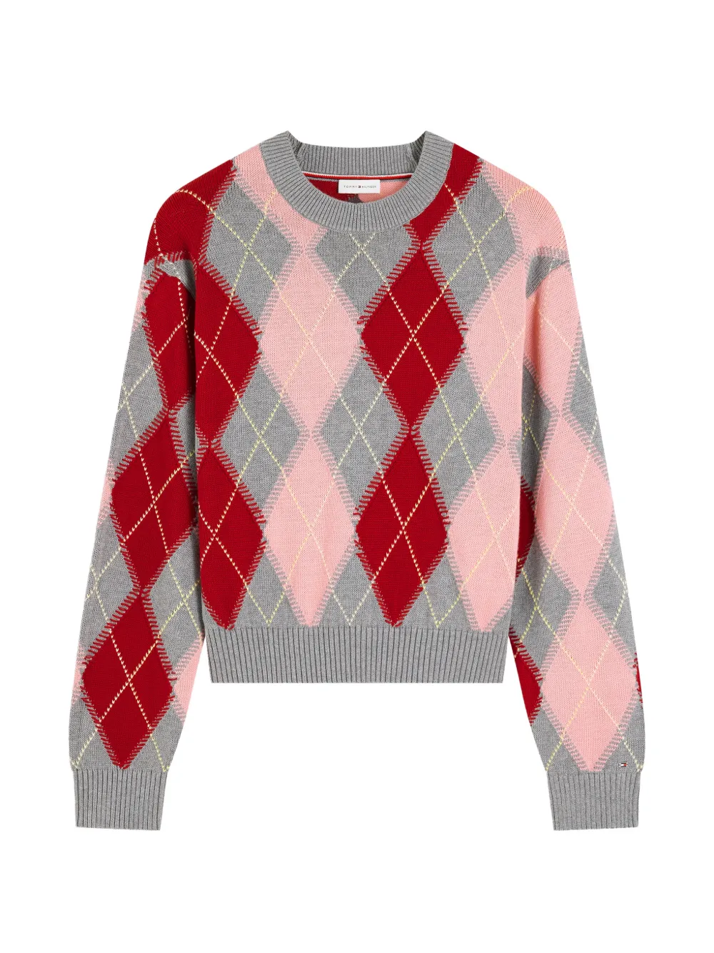 Tommy Hilfiger argyle-pattern cotton jumper