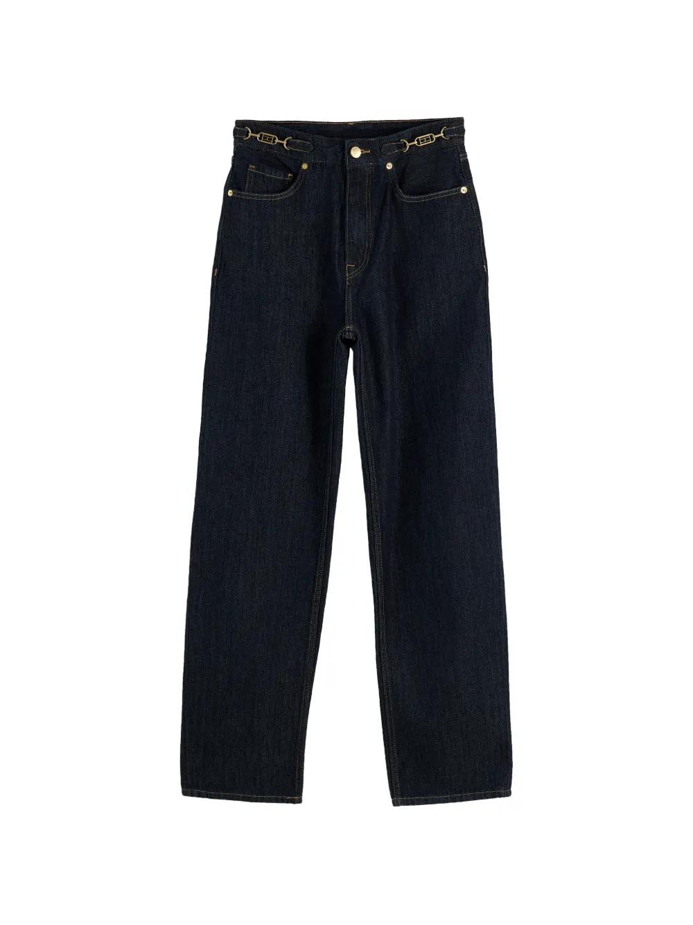 Tommy Hilfiger Jackie logo-chain tapered-leg jeans - Blu