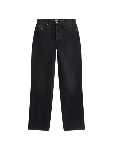 Tommy Hilfiger faded-effect logo-patch jeans