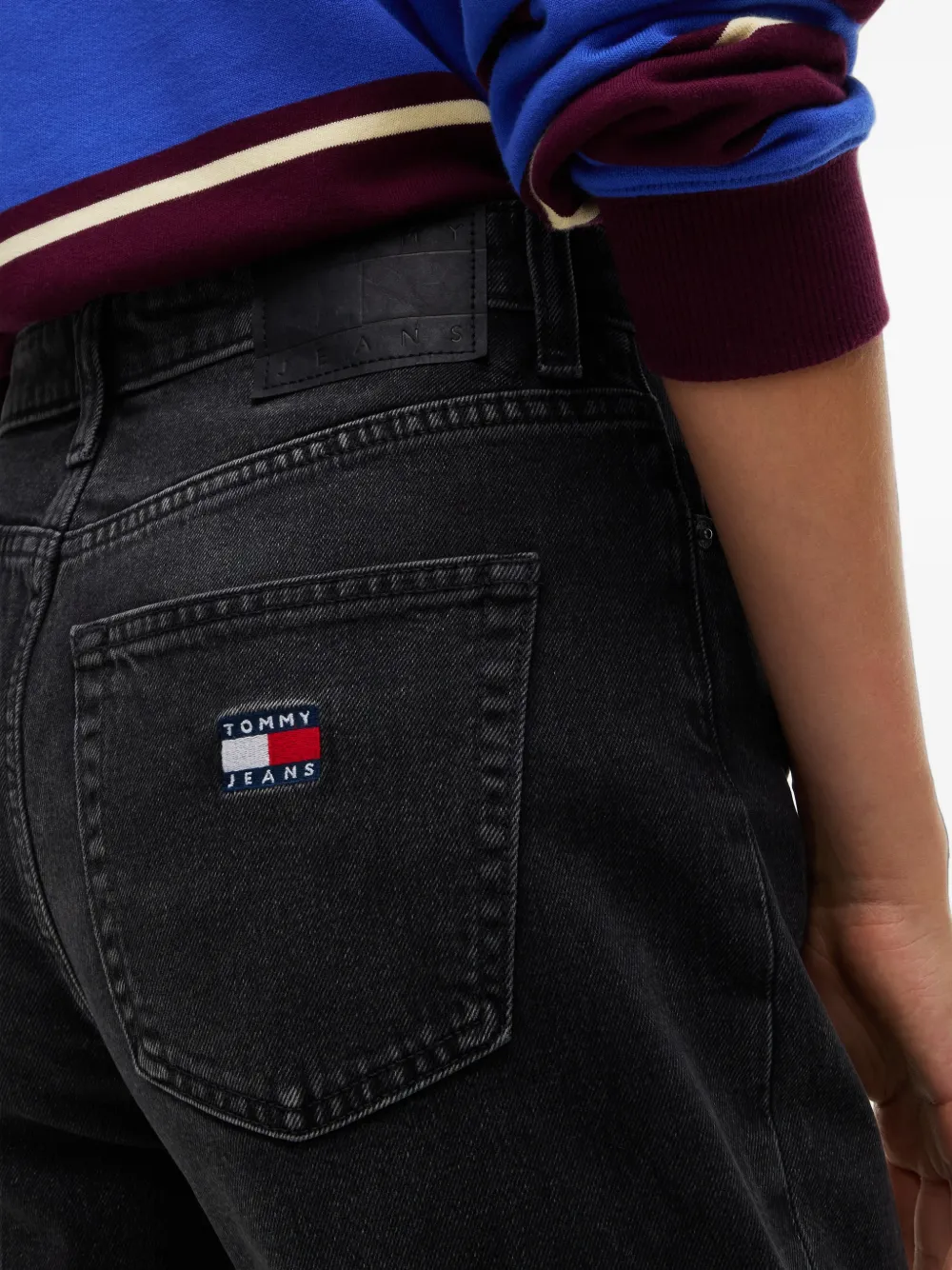 Tommy Hilfiger Jeans met vervaagd effect en logopatch Zwart