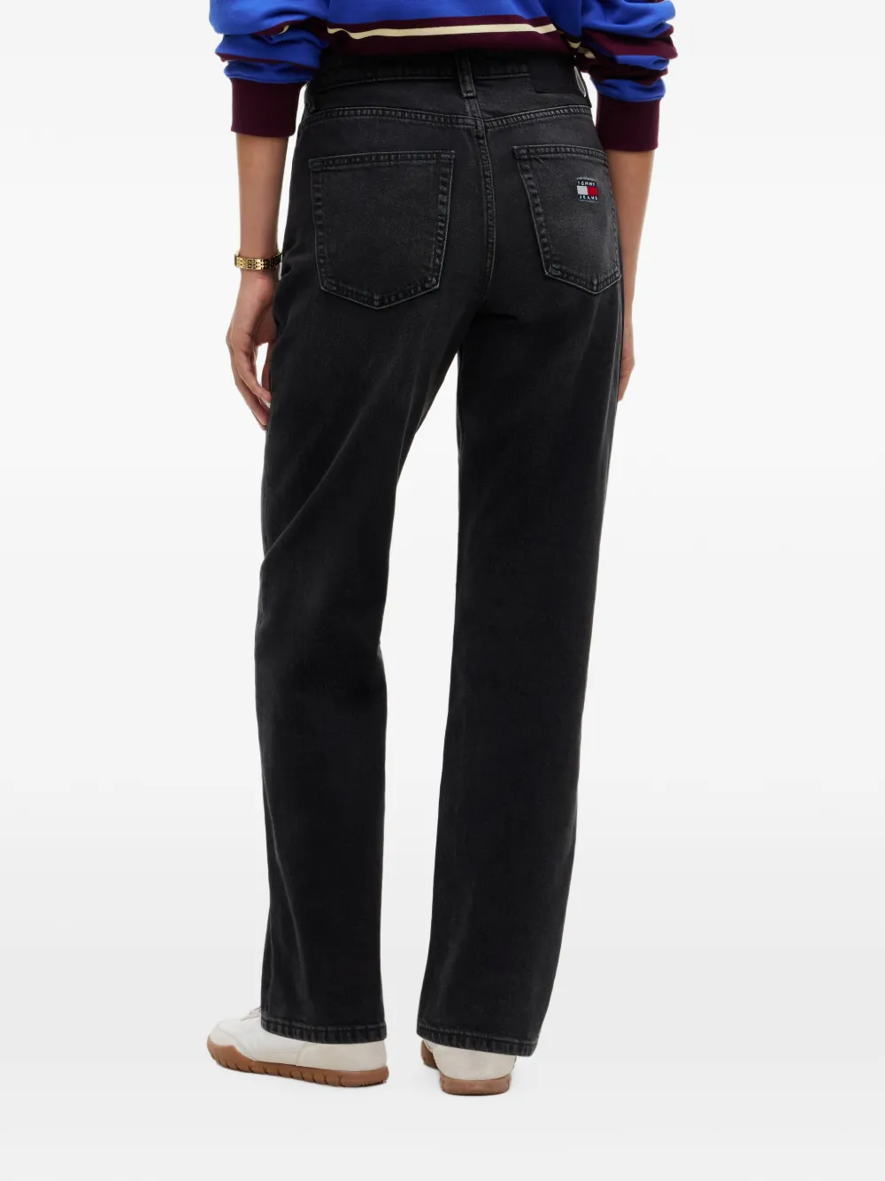 Tommy Hilfiger Jeans met vervaagd effect en logopatch Zwart