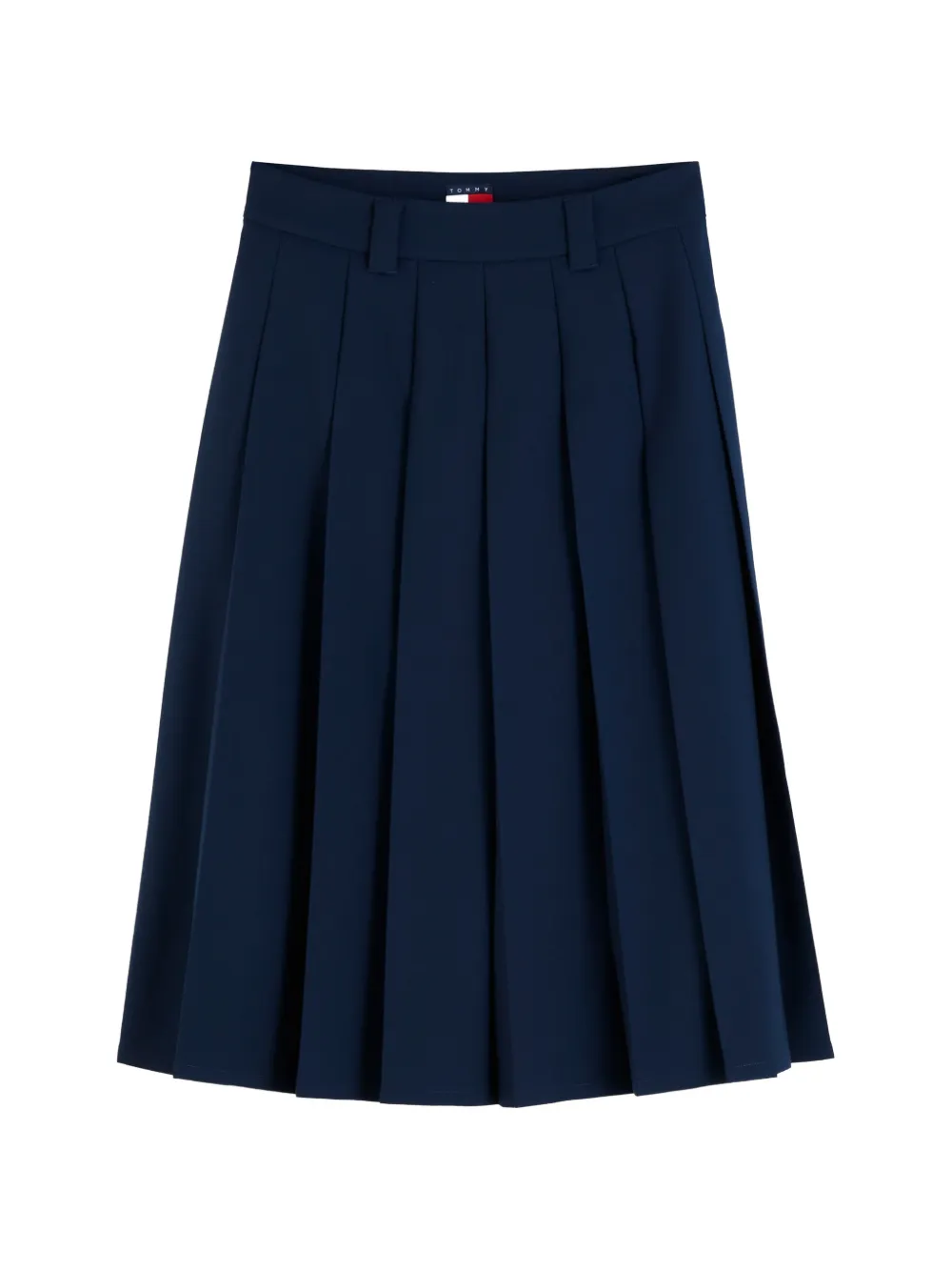 Tommy Hilfiger pleated A-line midi skirt - Blu